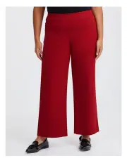 [Taking Shape] Freya Straight Leg Pocket Ribbon Pant in Red/Black