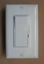 SINGLE POLE LED & CFL DECORA ROCKER SWITCH - SIDE SLIDER LIGHT DIMMER WHITE