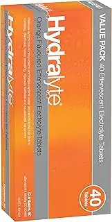 Hydralyte Effervescent Electrolyte Tablets Orange Flavoured 40 Tablets