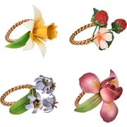 Juliska Meadow Set of 4 Napkin Rings in Multi at Nordstrom One Size
