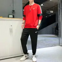 在飛比找Yahoo!奇摩拍賣優惠-～尤尚運動服～NIKE 耐克 耐吉運動套裝男冬季圓領衛衣衛褲