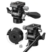 BV-0R Metal Geared Ball Head With Panoramic Clamp/QR Plate / Tilting Lock Plate