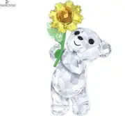 NIB Authentic Swarovski Kris Bear A Sunflower for You Crystal Figurine #5705325