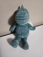 Carter's Ribbed Teal Blue Dinosaur Dino 2020 Plush Stuffed Animal Toy #67792 11"