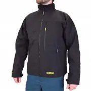 DEWALT Men's Heated Soft Shell Jacket Kit Black Medium