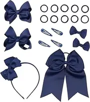 20PCS Bow Hair Accessories Set, Clips Elastic Band Bow Headband Hair,Styling Barrettes Decoration for Girls and Children
