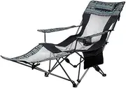 Outdoor Folding Chair Portable Camping Camping Chair Barbecue Picnic Back Chair Fishing Stool (Color : Black)