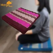 MANGO TREES Zabuton Meditation Floor Cushion 50x50cm Kapok Filled Pink
