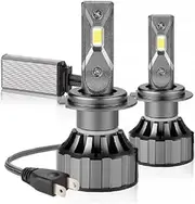LESANGBAIHUODIAN H4 H7 LED Car Headlight Bulbs Canbus LED H1 H11 HB3 9005 9006 CSP Chips 50W 14000LM 6000K 12V Auto Headlamp Lights (Emitting Color : V20 3570 Chips, Socket Type : H7)