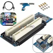 PCI-E Express X1 to Dual PCI Riser Extend Adapter Card With USB 3.0 Cable