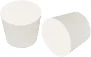 uxcell Tapered Shaped Solid Rubber Stoppers 29mm to 37mm, 14 Pcs Lab Rubber Plugs for Sealing, Test Tubes, Flasks, White