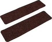 COHEALI 2pcs Non Skid Stair Mats Self Adhesive Washable Step Pads for Household Safety Comfortable Textured Carpet with Stain Resistant Material for Homes with Pets