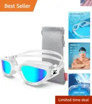 Durable Adult Swim Goggles with Adjustable Strap - Ideal for Swimming & Surfing