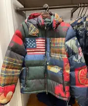 NEW - Polo Ralph Lauren Polo Country Patchwork Water-Repellent Down Jacket - M