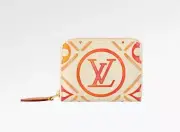 NIB Louis Vuitton Zippy Coin Purse Wallet By The Pool Coral M83658 % Authentic