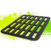 60" x 48" Pallet Style Adjustable Clamp Roof Rack Cargo Box+Mounting Bracket Set
