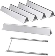 Hongso 7535 7507 kit 2271411 Stainless Steel Burners and Flavorizer Bars for Weber Spirit 200 Series (with Side Mounted Control Panel), Spirit E/S-210 500 Genesis Silver A Gas Grill 7507