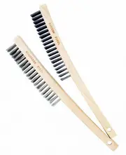 Bossweld 500081 - Stainless Steel Wire Brush 4 Row - Wood Handle