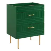 Modway Daybreak 23.5" Particleboard MDF Wood and Metal Bathroom Vanity in Green