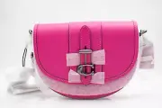 NWT COACH Fuchsia Pink Cadet Saddle 20 Glovetanned Leather #47924