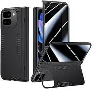 Kaiiecal for Google Pixel-9-Pro Fold Case: Slim Hinge Stand Case with Privacy Protector - Support Wireless Charging - Soft Cool Protective Phone Cover for Google Pixel 9Pro Fold Black