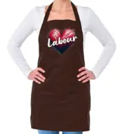 Love Labour - Unisex Adult Apron - Election Starmer Prime Minister PM Rayner