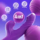 Thrusting Dildo Vibrator G Spot Tapping Heating Clitoris Stimulator Anal Sex Toy