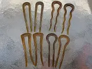Set of 2 Chignon Hair Pins Faux Shell 3 1/4" Good Hair Days USA Choice 4 Styles