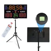 Ousmile Basketball Scoreboard with Stand, 12/14/24/30S Shot Clock Digital Sco...