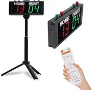 GAN XIN Electronic Digital Scoreboard with Countdown Timer 1.5 Inch LED Scoreboard for Basketball, Badminton Indoor Outdoor Sports