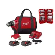Milwaukee Drill/Driver Kit 1/2" 18V Li-Ion Cordless w/Screw Driver Bit(45-Piece)