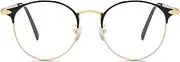 Round Glasses Unisex, Wizard Costume - Retro Sixties Style Clear Lens Glasses, Round Wire Costume Geek Glasses Accessories for Dress Up, Classic Vintage Design