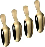 iplusmile Lightweight Portable Dessert Spoons 4pcs Stainless Steel Tea Scoops Salt Spoons for Kitchen Tea Lovers