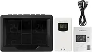 Weather Station with Clock, Digital LCD Weather Station Thermometer Humidity Sensor