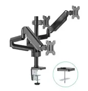 mbeat activiva ErgoLife Triple Monitor Screen Gas Spring Monitor Arm Support Monitor Types: Flat screen and curved screen Screen Size: 17'-27'