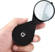 Compact 25X Pocket Magnifier Lightweight Folding Magnifying Glass For Reading