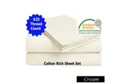625TC Cotton Rich Sheet Set Cream by Accessorize