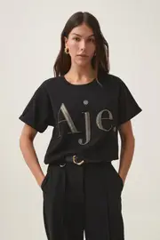 Glint Embellished Logo Tee