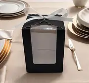 Sparkle Celebrations Elegant Wedding Favor Boxes - Set of 40 – Sparkly Black