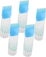 FOYTOKI 5pcs Hair Salon Hair Dye Bottle Scalp Oiling Bottle Multifunctional Bottle Opener Hair Oiling Applicator Bottle with Hair Comb Hair Comb Tool Bottle Hair Dye Comb Plastic Sky-blue
