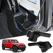 Huidnnas Rear Cargo Side Trunk Storage Box Tray Fit for Jeep Wrangler JL 2018-2023 Trunk Storage Tray Organizers Cargo Organizer Black 2PCS (NOT FIT 4XE)