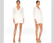 Bardot Mala mini dress Ruffle Boho Cocktail Party Bridal White sz 12