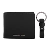 在飛比找ETMall東森購物網優惠-MICHAEL KORS 銀字MK 防刮8卡短夾+鑰匙圈禮盒