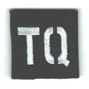 White Black TQ Tourniquet Patch Medical Alert For VELCRO® BRAND Fastener 1 1/2"