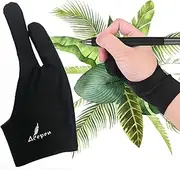 Black Artist G Two-Finger Free Size Drawing G Reduce Friction Great for Right & Left Hand for Light Box Compatible with HuionGaoman Graphics Drawing Siyah