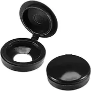 100Pcs Hinged Screw Caps, Plastic Screw Cover Caps, Folding Screw Cover Cap, Snap Washer Covers Flip Tops for Covering Screw Heads, Screw Protection(Black)