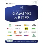 The Ultimate Gift for Gaming & Bites $100 Gift Card