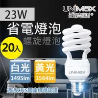 在飛比找ETMall東森購物網優惠-【美克斯UNIMAX】23W 螺旋省電燈泡 E27 節能 省