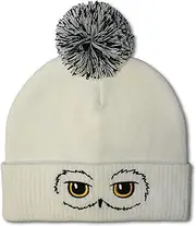 [Logoshirt] ️ - Harry Potter - Hedwig - Pompom Beanie - Men & Women - Embroided White, White, One size