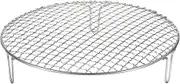 uxcell Round Cooking Rack 11-inch Stainless Steel Cross Wire Barbecue Grill Net with 50mm Legs for Cooking Baking Steaming BBQ
